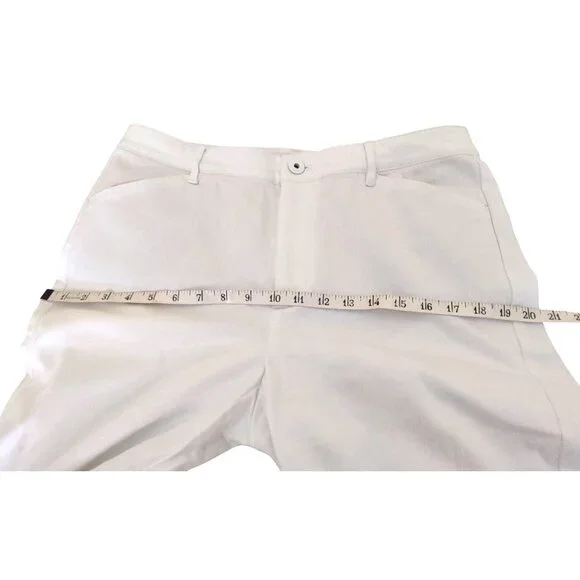 J.Jill Denim Womens Size 12R High-Rise White Wide-Leg Cotton Blend Trouser Pants - Picture 11 of 11